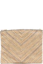 Lulus Give Me Everything Beige Beaded Clutch