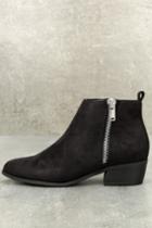City Classified Norwich Black Suede Ankle Booties | Lulus