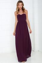 Minuet | Sapphires Or Rubies Plum Purple Strapless Maxi Dress | Size Small | Lulus