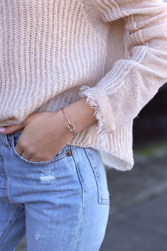 Let's Tie The Knot Rose Gold Bracelet | Lulus