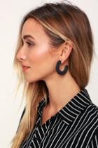 Midnight Mood Black Acetate Hoop Earrings | Lulus