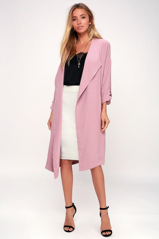 Ayres Mauve Trench Coat | Lulus