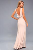 Call My Name Blush Pink Backless Maxi Dress | Lulus