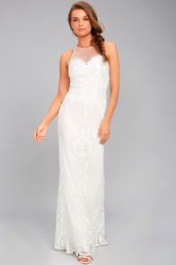 Lulus Hold On To Love White Embroidered Maxi Dress