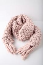 Lulus All For Love Blush Pink Knit Scarf