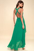 Wrap Of Luxury Green Convertible High-low Maxi Dress | Lulus