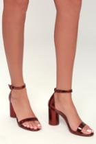 Audrina Copper Ankle Strap Heels | Lulus