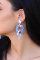 Linna Blue Marbled Acetate Earrings | Lulus
