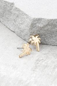 Lulus Under The Sun Gold Earrings