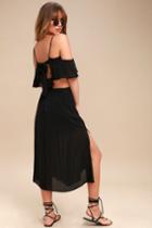 Little Harbor Black Two-piece Midi Dress | Lulus