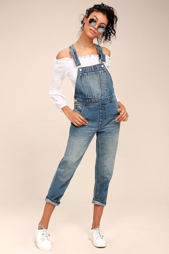 Cheap Monday | Chore Dungaree Medium Wash Denim Overalls | Blue | Lulus