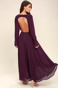 Lulus Bubbly Babe Plum Purple Backless Maxi Dress