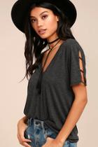 Project Social T Utah Charcoal Grey Tee