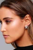 Lulus | Well-known Silver Star Earrings