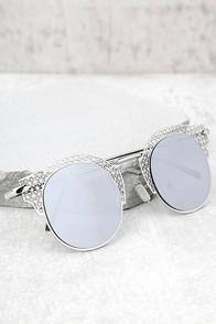 Lulus Livin' Easy Silver Mirrored Sunglasses