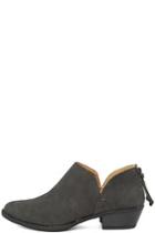 Qupid Stands Apart Charcoal Nubuck Ankle Booties