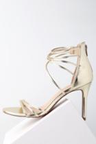 Adriana Light Gold Dress Sandal Heels | Lulus