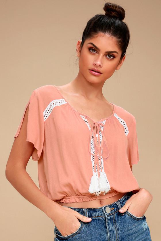 My Sunshine Blush Pink Crop Top | Lulus