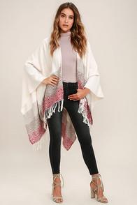 Gentle Fawn Loretto Ivory Print Poncho