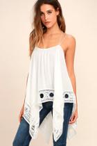 Lulus Castanets White Lace Top