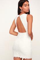 Rhythm Of Love White Lace Backless Bodycon Dress | Lulus