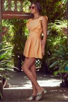 Free People New Erin Golden Yellow Tie-back Skater Dress | Lulus