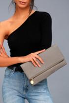 Get Up And Go Grey Clutch | Lulus