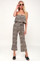 Dee Elly Feline It Tan Leopard Print High-waisted Wide-leg Pants | Lulus