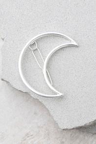 Lulus Waning Moon Silver Hair Clip
