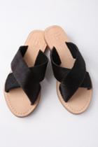 Lfl Mira Black Pony Fur Slide Sandal Heels | Lulus