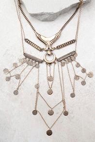 Lulus Repeat The Chic Gold Layered Statement Necklace