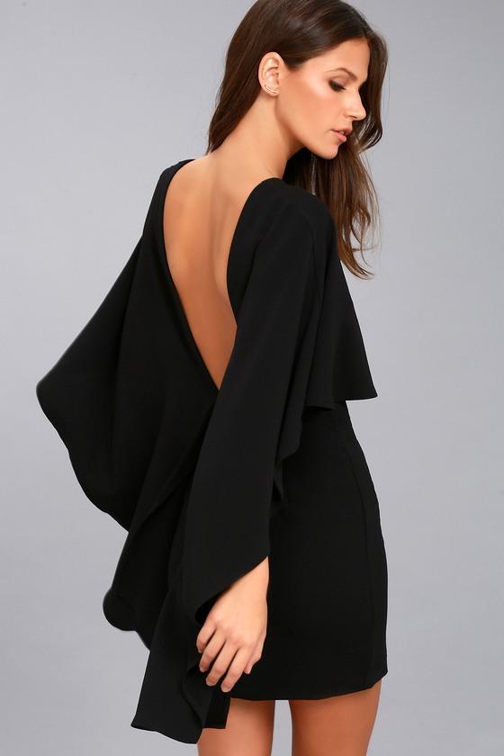 Lulus | Best Is Yet To Come Black Backless Dress | Size Medium | 100% Polyester