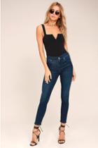 Agolde | Sophie High Rise Dark Wash Skinny Jeans | Size 24 | Blue | Lulus