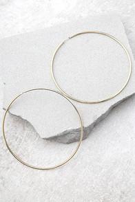 Lulus Khlo Oversized Gold Hoops Earrings