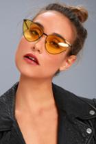 Perverse | Sagittarius Yellow And Black Cat-eye Sunglasses | Lulus