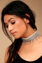 New Friends Colony | Saree Ivory Beaded Choker Necklace | White | 100% Rayon | Lulus
