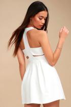 Cutout And About White Skater Dress | Lulus