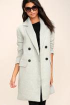 J.o.a. Central Park Light Blue Grey Coat