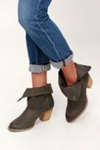 Sbicca Nicola Khaki Fold-over High Heel Boots | Lulus