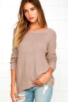 Just For You Light Brown Backless Sweater | Lulus