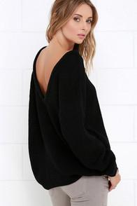 Lulus Island Ferry Black Sweater