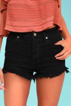Amuse Society | Kenzie Black Cutoff Denim Shorts | Size 25 | 100% Cotton | Lulus