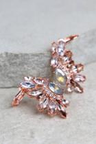 Sprite Night Rose Gold Rhinestone Ear Cuffs | Lulus