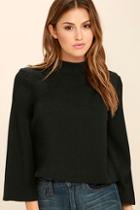 Do & Be Style Student Black Long Sleeve Top