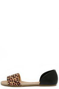 Betani Atlantic Seaboard Leopard Peep Toe Flats