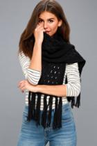 Bae Area Black Knit Scarf | Lulus