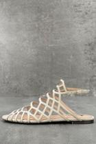 Gc Shoes Ansley Beige Gladiator Sandals