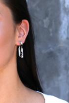 Orabelle Black Marbled Acetate Earrings | Lulus