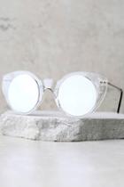 Spitfire Sunglasses Spitfire Super Symmetry Silver And Clear Mirrored Sunglasses