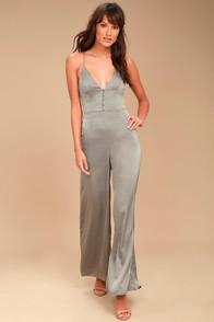 Finders Keepers Spectral Sage Green Jumpsuit